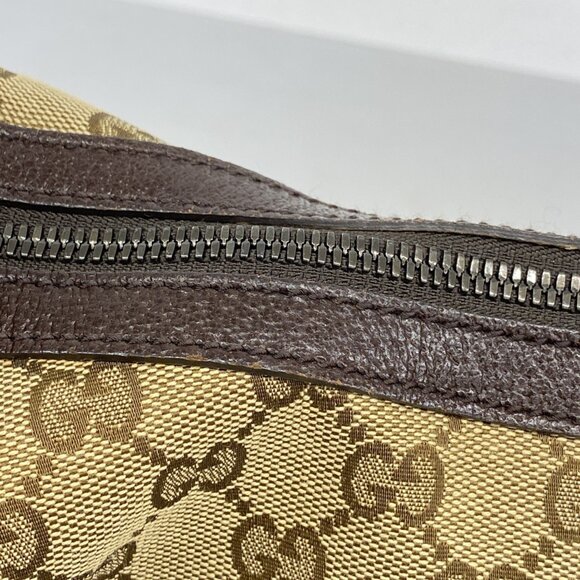 GUCCI Authentic Brown Canvas Shoulder Bag - Picture 8 of 13